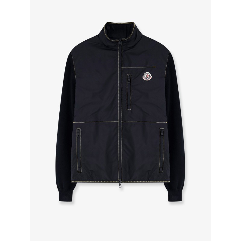 Nylon jacket with cotton inserts