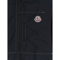 Nylon jacket with cotton inserts
