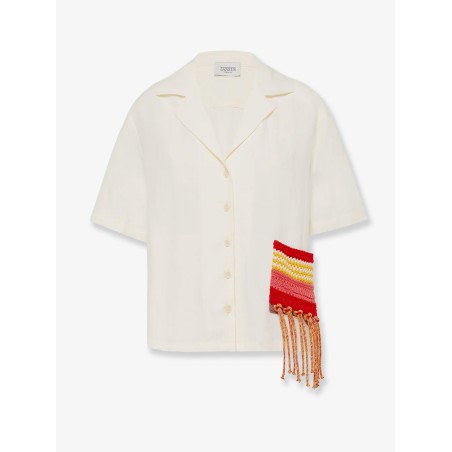 Viscose and linen blend shirt