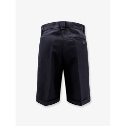Cotton and linen shorts