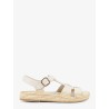Yuka leather sandals with woven raffia sole