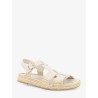 Yuka leather sandals with woven raffia sole