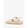Yuka leather sandals with woven raffia sole
