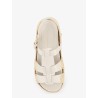 Yuka leather sandals with woven raffia sole