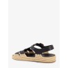 Yuka leather sandals with woven raffia sole