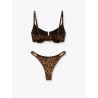 Nylon bikini with animal print