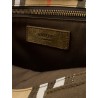Tote Trench Check canvas shoulder bag with suede logo label on the front