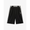 Recycled nylon Bermuda shorts with printed logo on the front