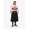 Recycled nylon Bermuda shorts with printed logo on the front