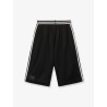 Recycled nylon Bermuda shorts with printed logo on the front