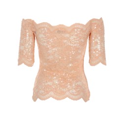 TOP IN PIZZO CON PAILLETTES