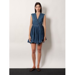 Wrap denim dress