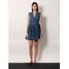 Wrap denim dress
