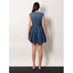 Wrap denim dress