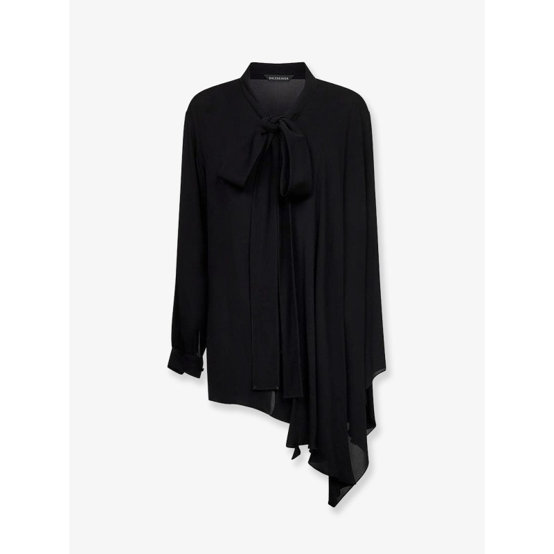 Silk shirt with bow