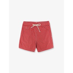 Nylon swim shorts with all-over micro pattern