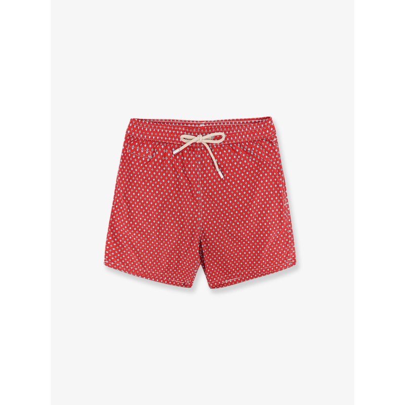 Nylon swim shorts with all-over micro pattern