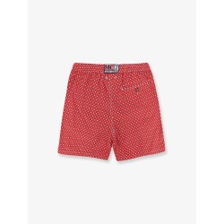 Nylon swim shorts with all-over micro pattern
