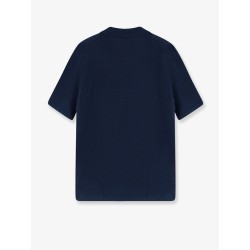 Linen and cotton blend polo shirt