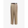 Mélange trousers with belt