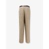 Mélange trousers with belt