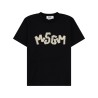 T-SHIRT CON LOGO RICAMATO IN PIZZO
