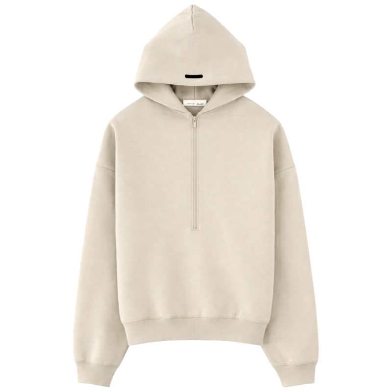 FELPA CON ZIP E CAPPUCCIO