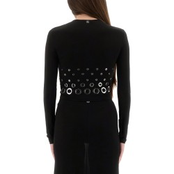 CROPPED TOP WITH EYELETS