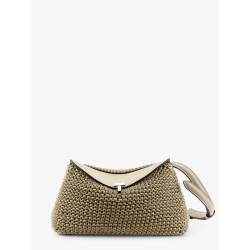 T-Lock woven leather clutch