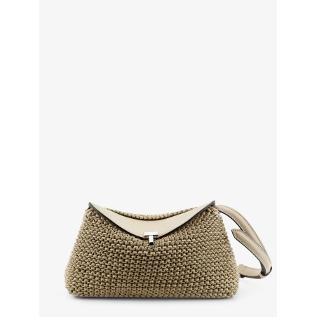 T-Lock woven leather clutch