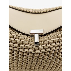 T-Lock woven leather clutch