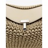T-Lock woven leather clutch