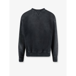 Cotton sweatshirt with front embroidered logo