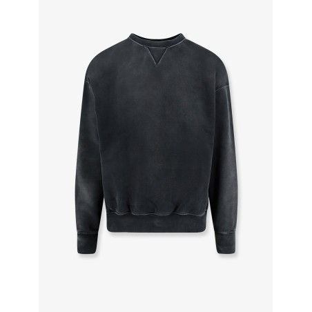 Cotton sweatshirt with front embroidered logo