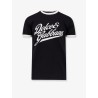 Cotton t-shirt with flocked logo print