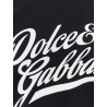 Cotton t-shirt with flocked logo print