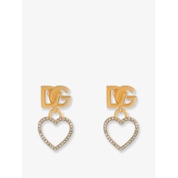 Meatl earrings with rhinestones