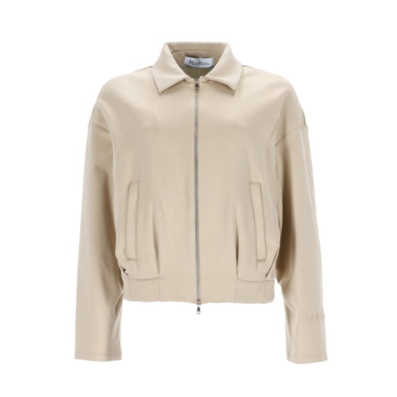 SILK AND COTTON CROP SWEATSHIRT