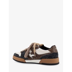 Sneakers Fendi Match in pelle bianca e suede marrone