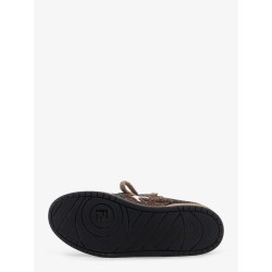 Sneakers Fendi Match in pelle bianca e suede marrone
