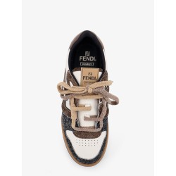 Sneakers Fendi Match in pelle bianca e suede marrone