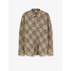 Linen shirt with check print