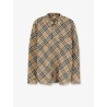 Linen shirt with check print