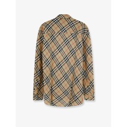 Linen shirt with check print