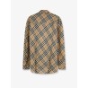 Linen shirt with check print
