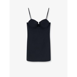 Cutaway Satin Mini Dress
