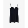 Cutaway Satin Mini Dress
