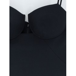 Cutaway Satin Mini Dress