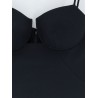 Cutaway Satin Mini Dress