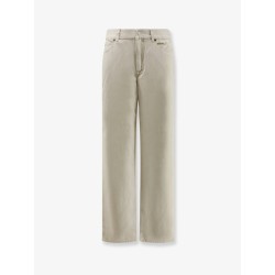 Beige denim trousers
